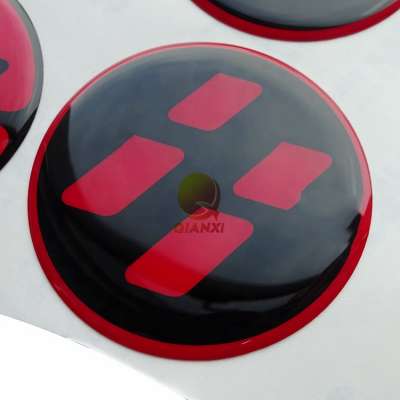 Custom printing polyurethane pu domed 3d lensed label decal Epoxy poly resin dome sticker