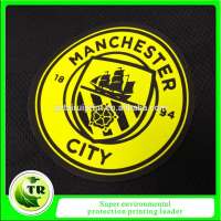 football club 3D embossed logo rubber patch, 3D thick silicone label