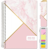 Customized 2020-2021Spiral Hardcover Notebook Planner with Pocket Stickers Sheets Academic Weekly & Monthly Planner