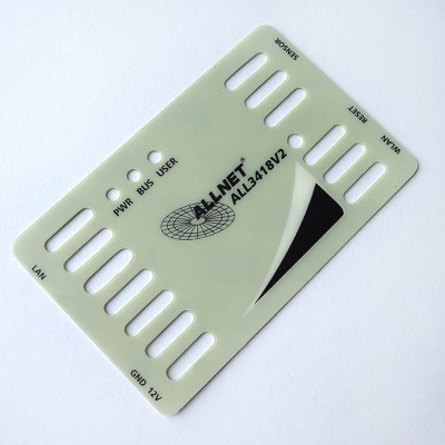 Color PC polycarbonate nameplate label with transfer tape for control panel