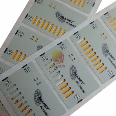 Custom reverse printing 0.175mm frosted lexan label Matte finish adhesive membrane velvet polycarbonate sticker